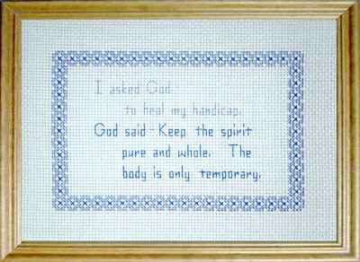 Inspirational bordered message as I asked and God said - Handicap - by Susan Saltzgiver Designs.